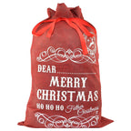 Burlap Jute Red Christmas Sack - 72cm x 50cm