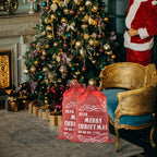 Burlap Jute Red Christmas Sack - 42cm x 31cm