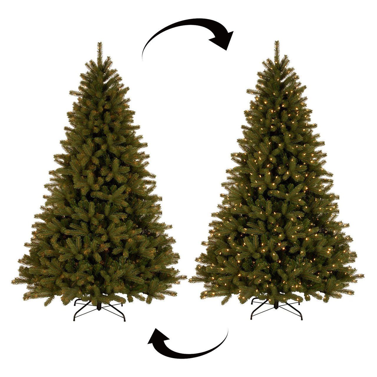 Artificial Christmas Tree with 130 Warm White Led Lights  - 5Ft