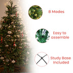 Artificial Christmas Tree with 130 Warm White Led Lights  - 5Ft