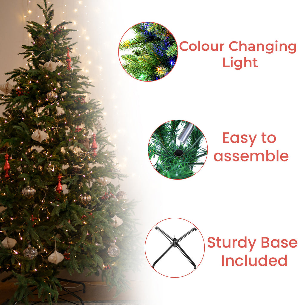 Artificial Christmas Tree with 160Warm White LED Lights  - 6Ft