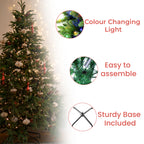 Artificial Christmas Tree with 160Warm White LED Lights  - 6Ft