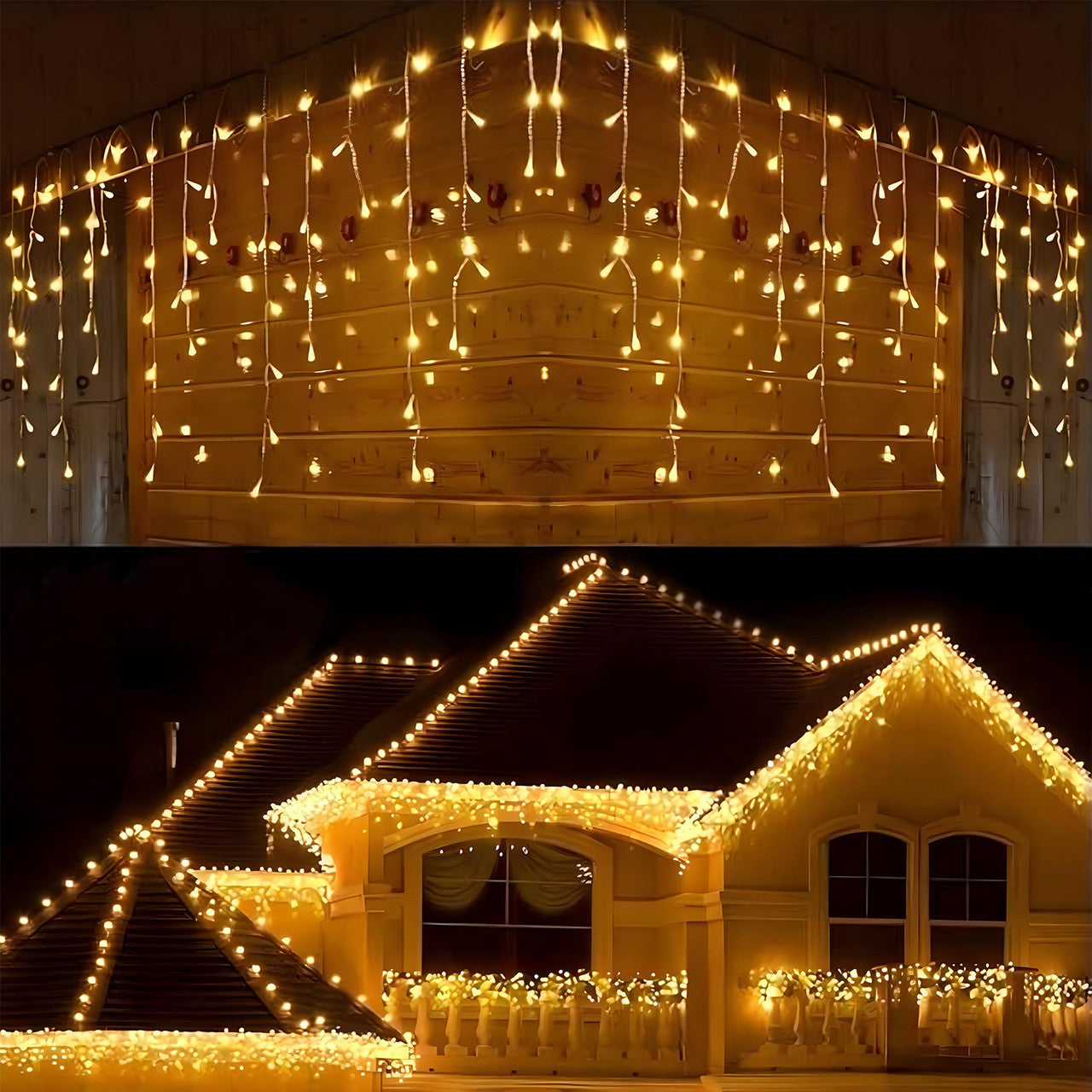 Waterfall Icicle Christmas Lights