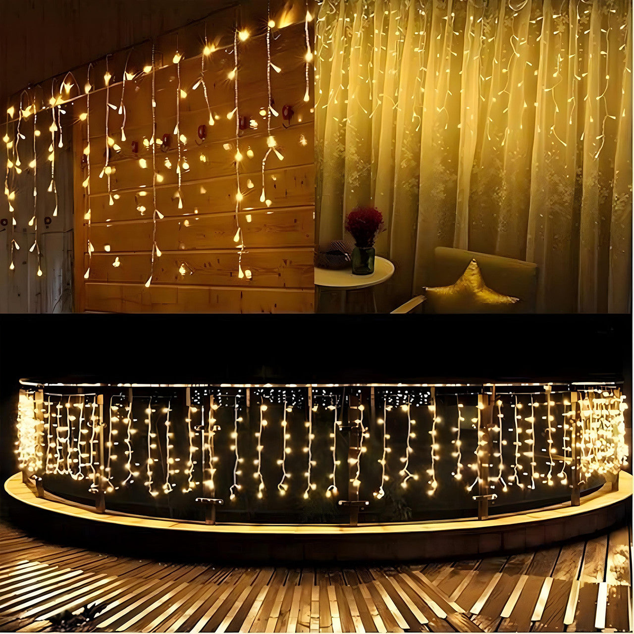 Waterfall Icicle Christmas Lights