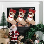 Hessian Burlap Christmas Stocking - Snowman
