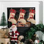 Hessian Burlap Christmas Stocking - Reindeer