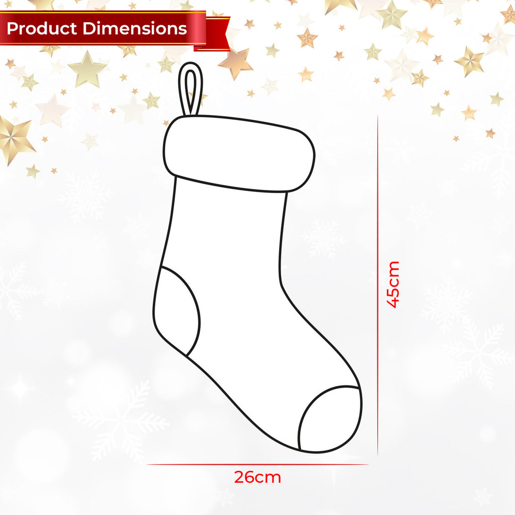 Hessian Burlap Christmas Stocking - Robin Redbreast