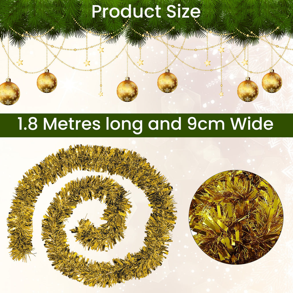 Christmas Tinsel Garland - Gold