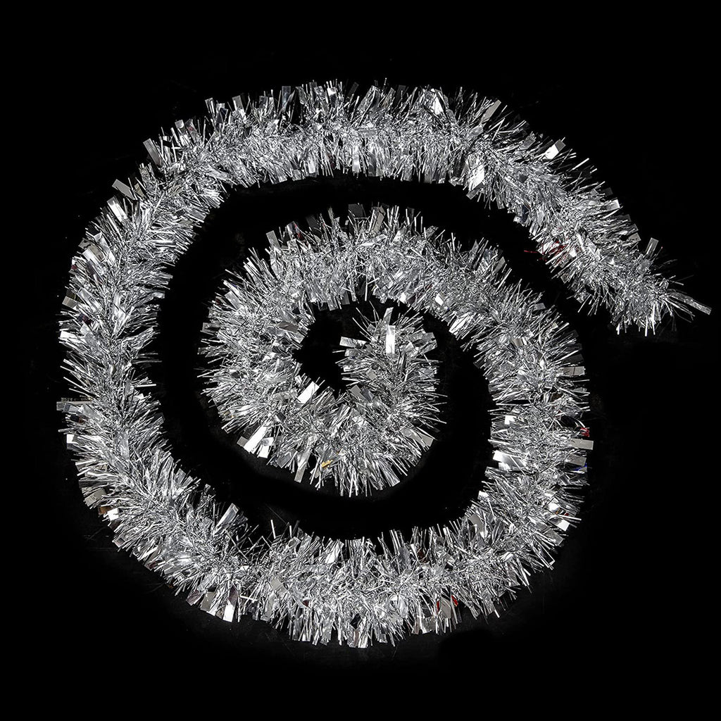 Christmas Tinsel Garland - Silver