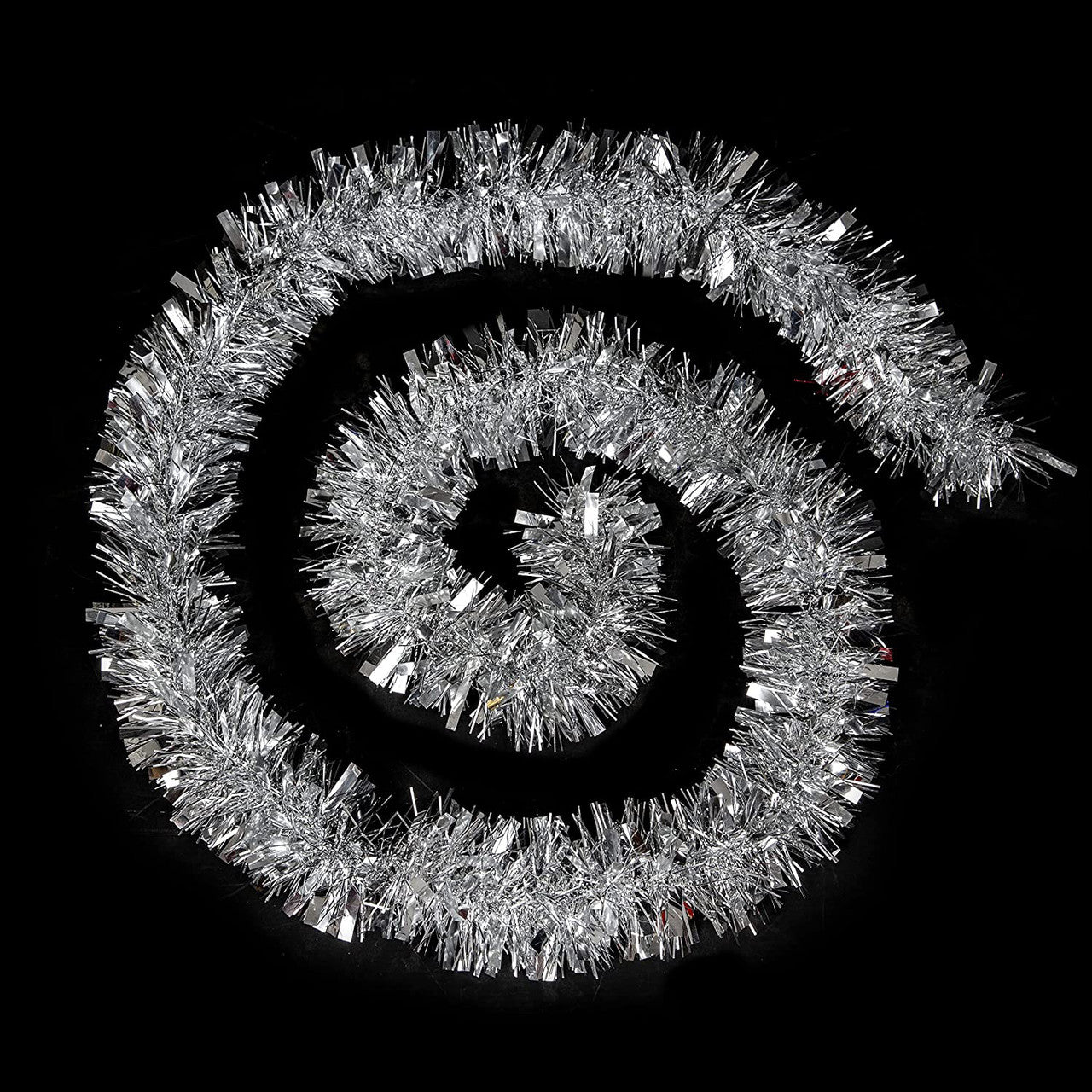 Christmas Tinsel Garland - Silver