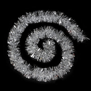 Christmas Tinsel Garland - Silver