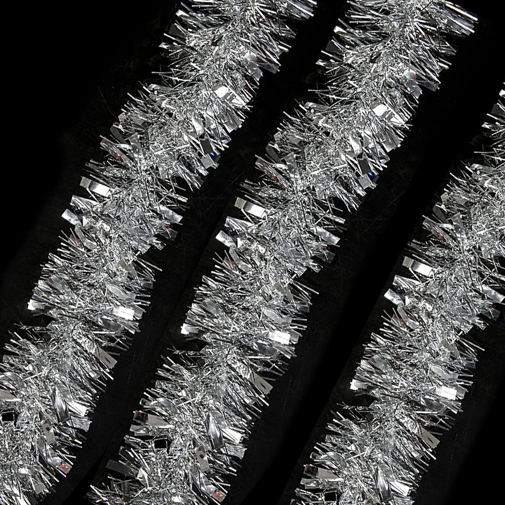 Christmas Tinsel Garland - Silver