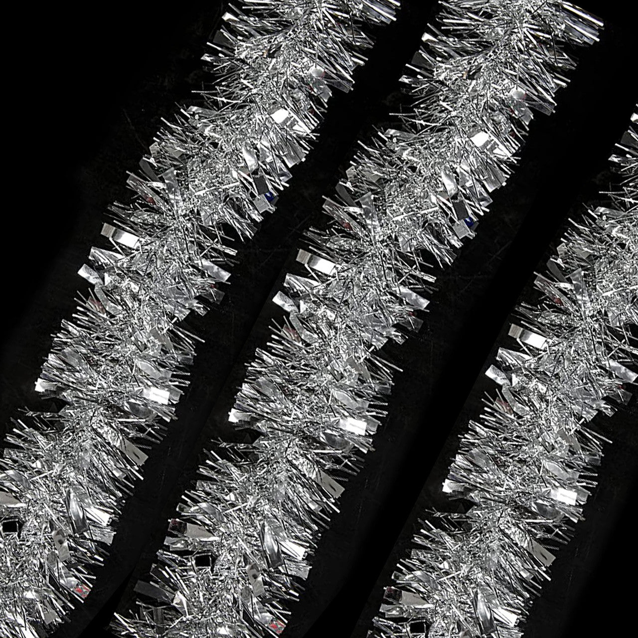 Christmas Tinsel Garland - Silver