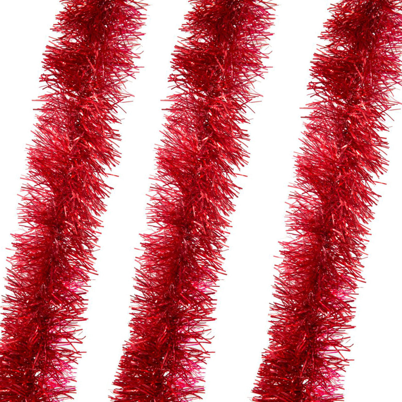 Christmas Tinsel Garland - Red