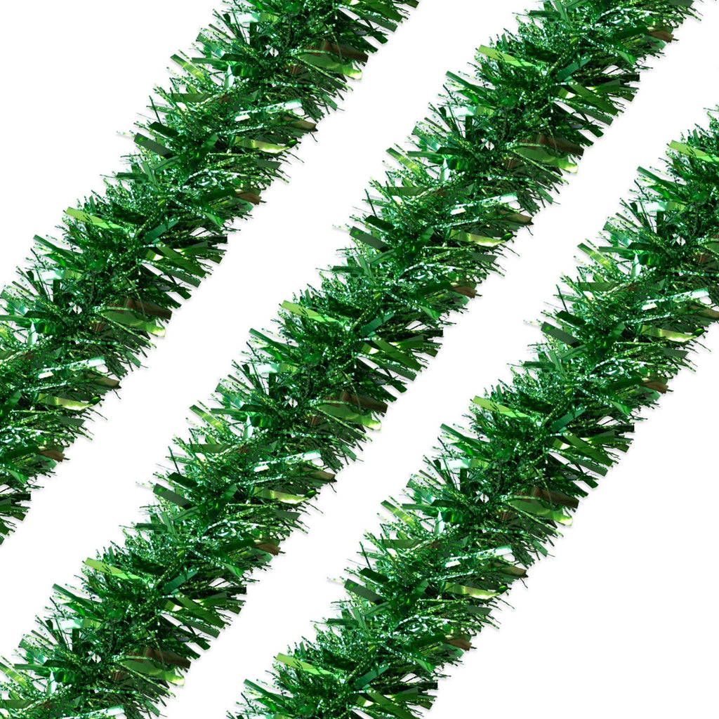 Christmas Tinsel Garland - Green