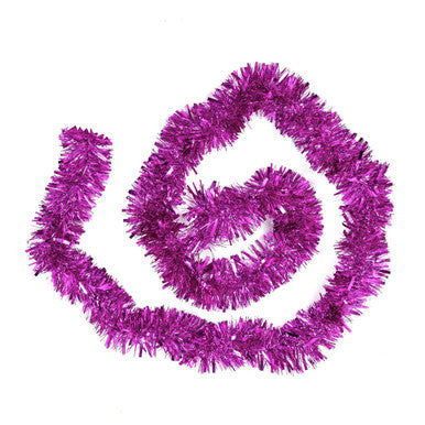 Christmas Tinsel Garland - Hot Pink