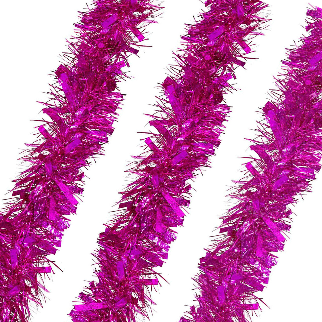 Christmas Tinsel Garland - Hot Pink