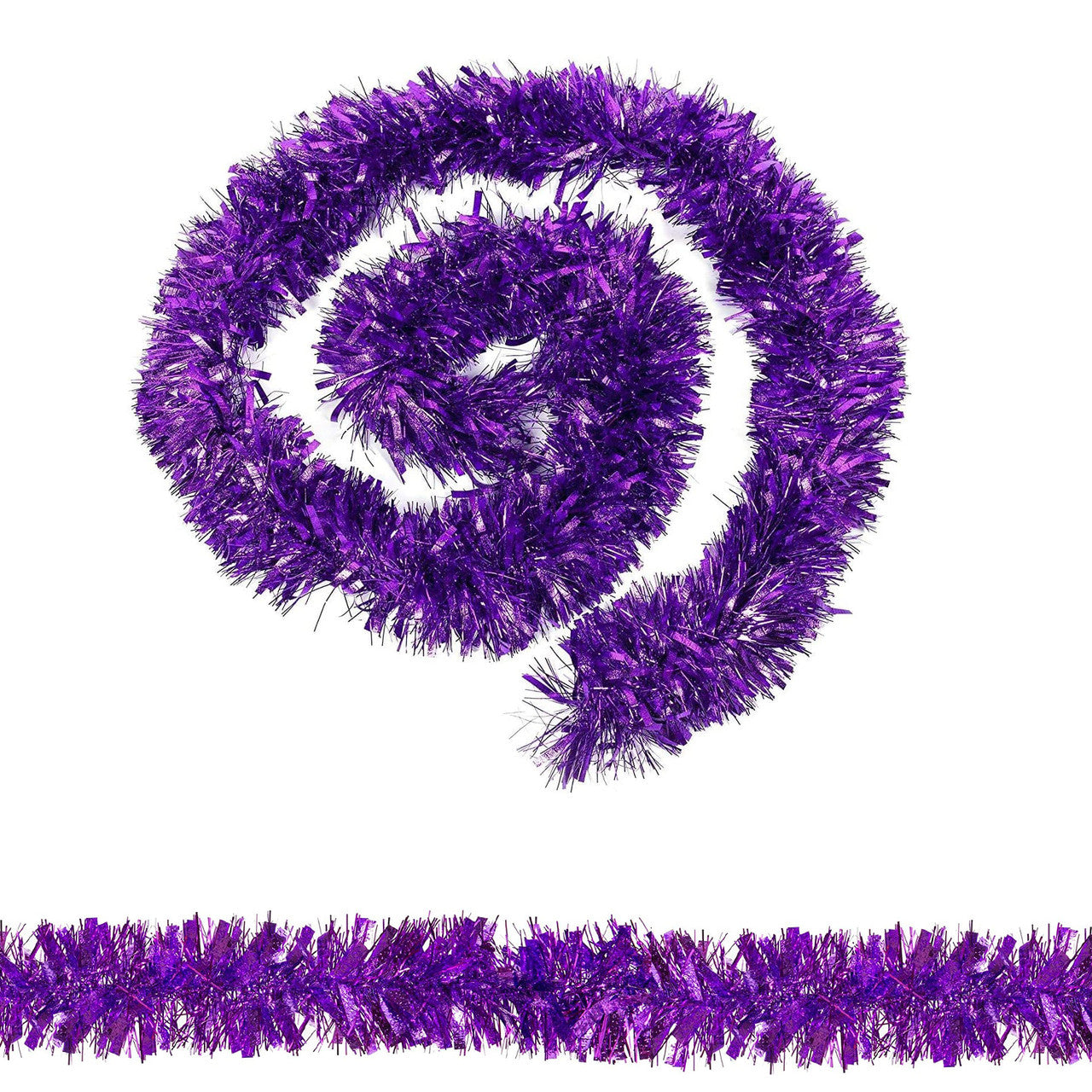 Christmas Tinsel Garland - Purple