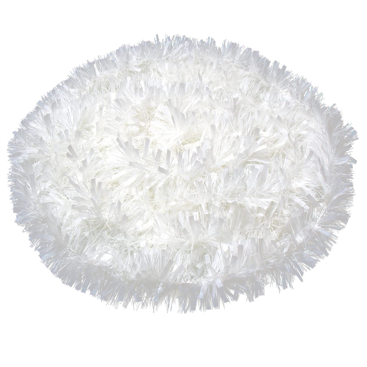 Christmas Tinsel Garland - White