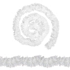Christmas Tinsel Garland - White