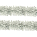Christmas Tinsel Garland - Silver White