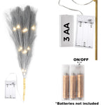 Pampas Grass Stem with 50 Warm White LED's - Grey