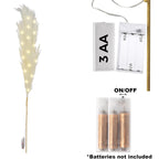 110cm Pre-Lit Pampas Grass Stem - Cream