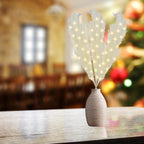 110cm Pre-Lit Pampas Grass Stem - Cream