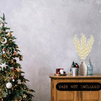 110cm Pre-Lit Pampas Grass Stem - Cream