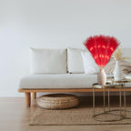 Pampas Grass Stem with 50 Warm White LED's - Red