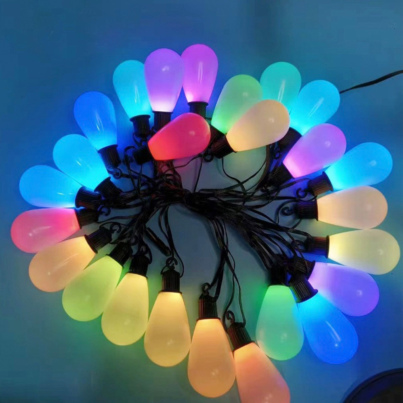 20 Multicolour LED Outdoor Lights - Plum