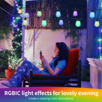 20 Multicolour LED Outdoor Lights - Plum