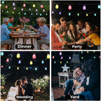 20 Multicolour LED Outdoor Lights - Plum