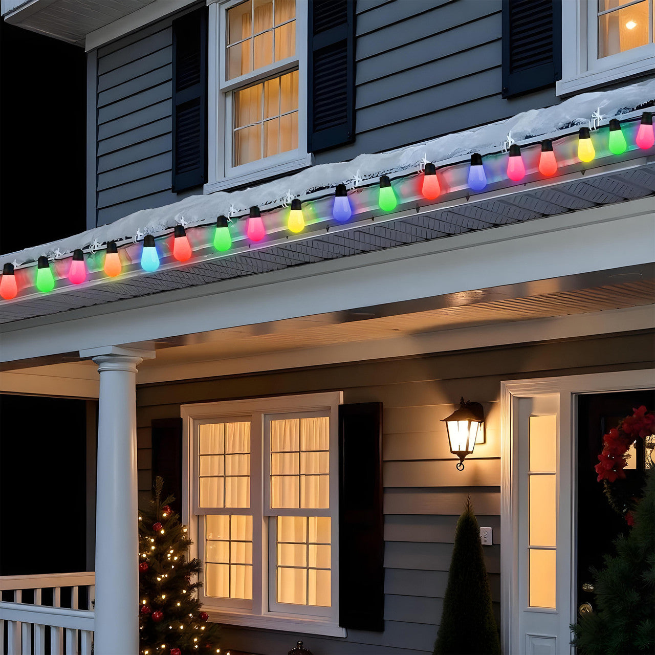 20 Multicolour LED Outdoor Lights - Plum