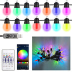20 Multicolour LED Outdoor Lights - Clear Cover