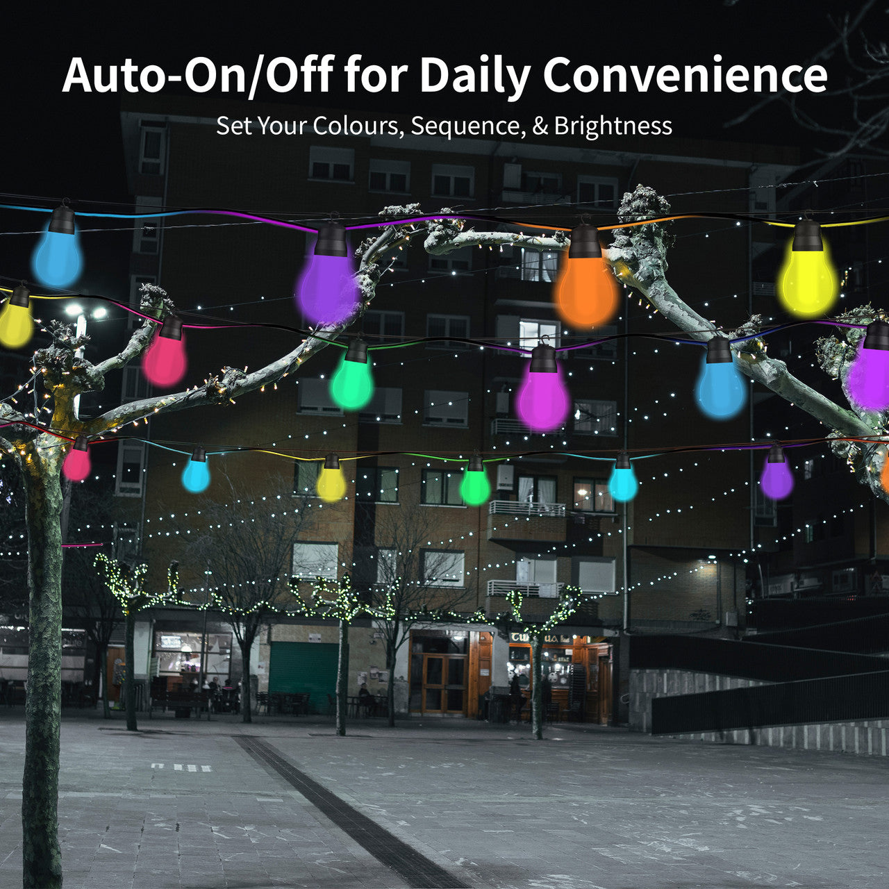 20 Multicolour LED Outdoor Lights - Lollipop