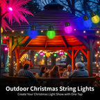 20 Multicolour LED Outdoor Lights - Clear Cover