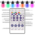 20 Multicolour LED Outdoor Lights - Clear Cover
