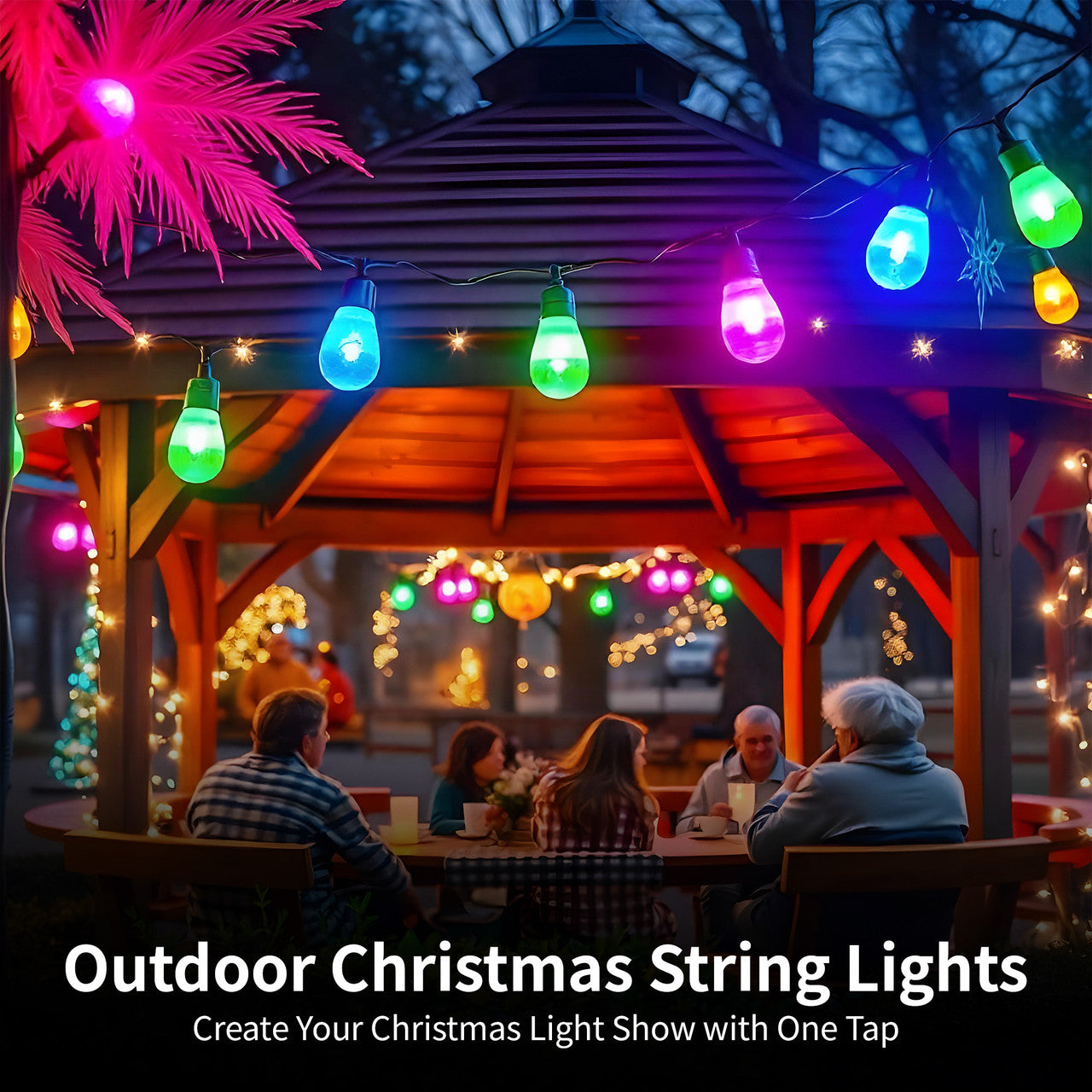 20 Multicolour LED Outdoor Lights - Lollipop
