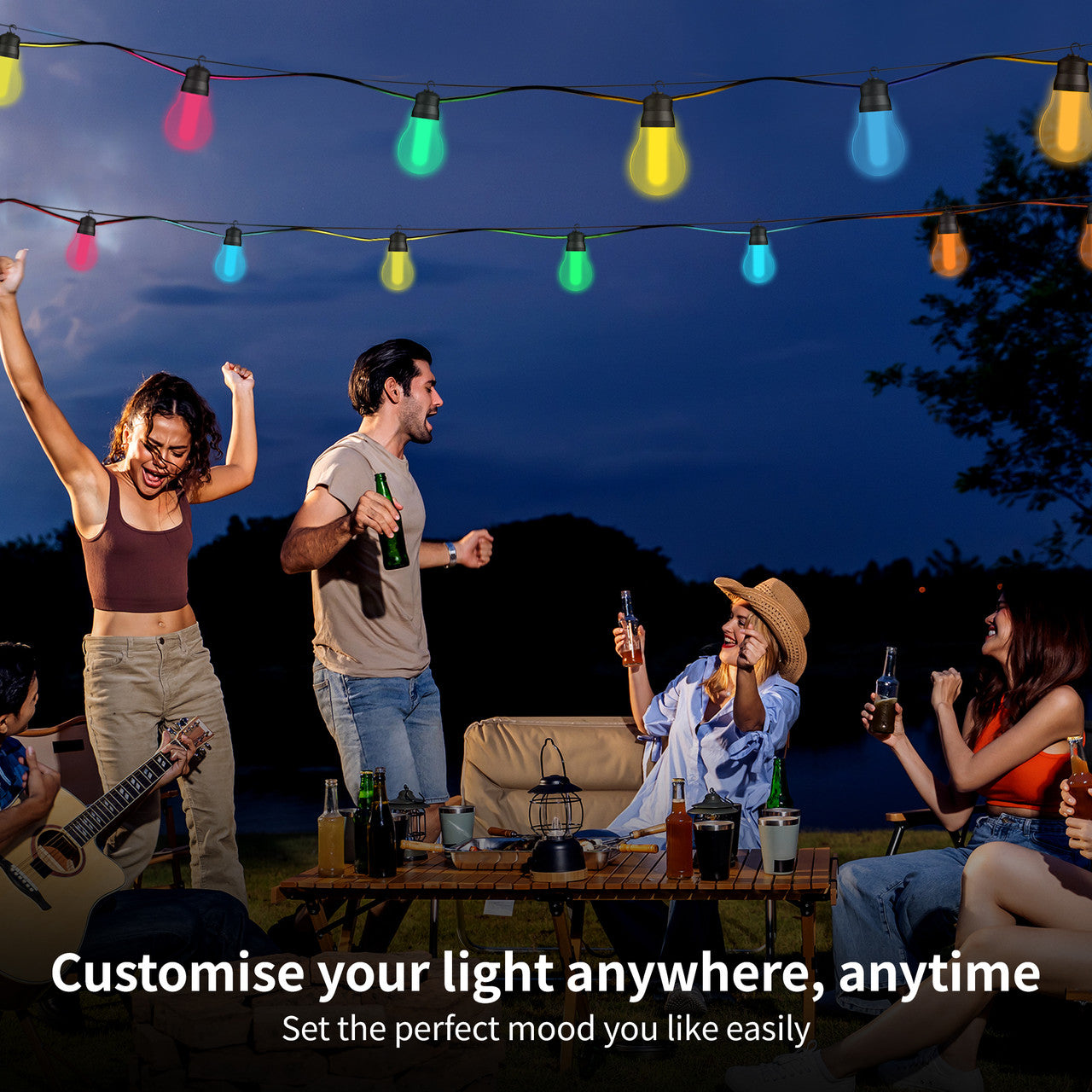 20 Multicolour LED Outdoor Lights - Lollipop