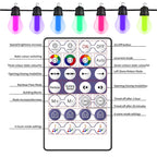 20 Multicolour LED Outdoor Lights - Lollipop
