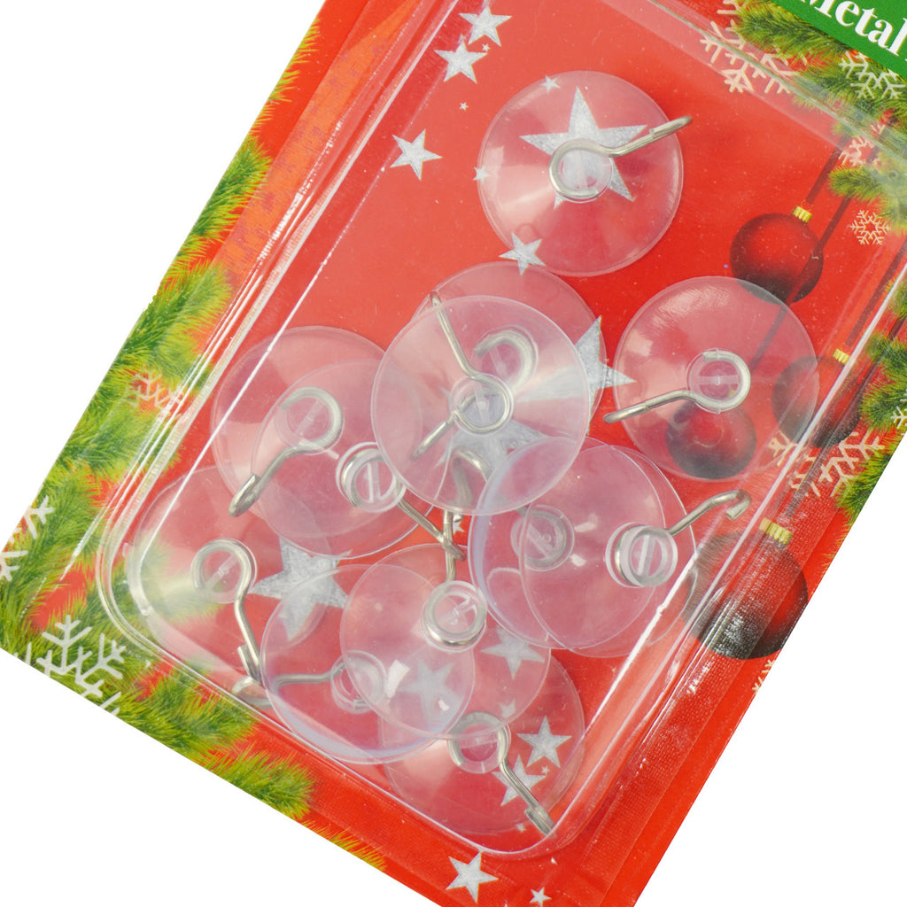 12pcs Suction Cup Metal Hooks - Small