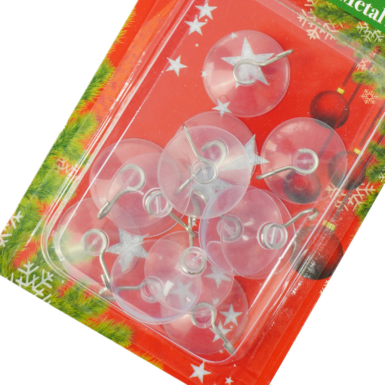 12pcs Suction Cup Metal Hooks - Small