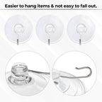 12pcs Suction Cup Metal Hooks - Small