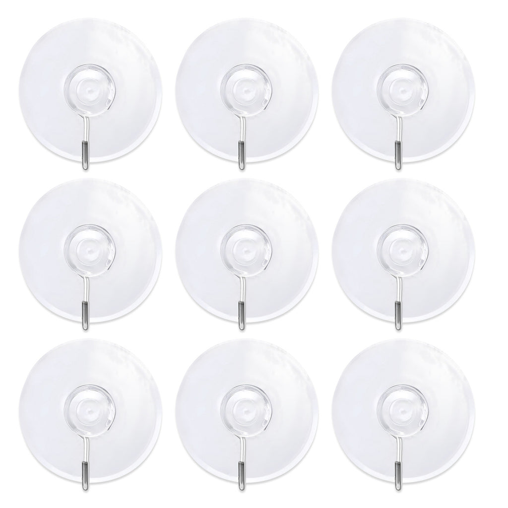 12pcs Suction Cup Metal Hooks - Large