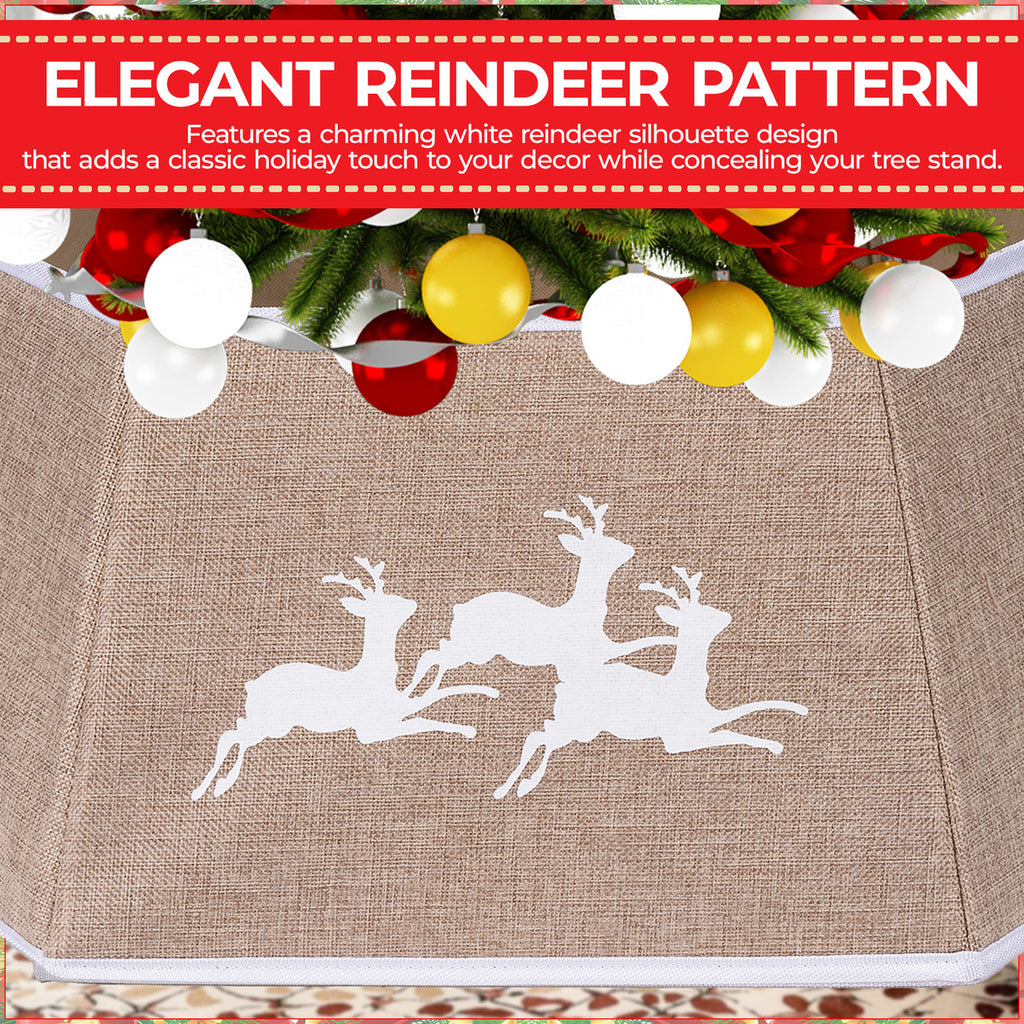 Christmas Tree Skirt Base Cover - Gold