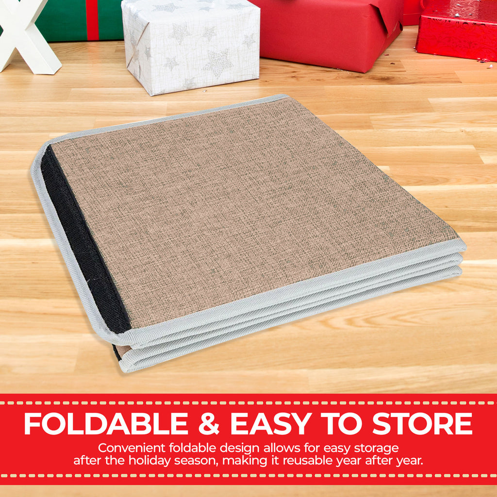 Christmas Tree Skirt Base Cover - Gold