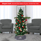 Christmas Tree Skirt Base Cover - Silver