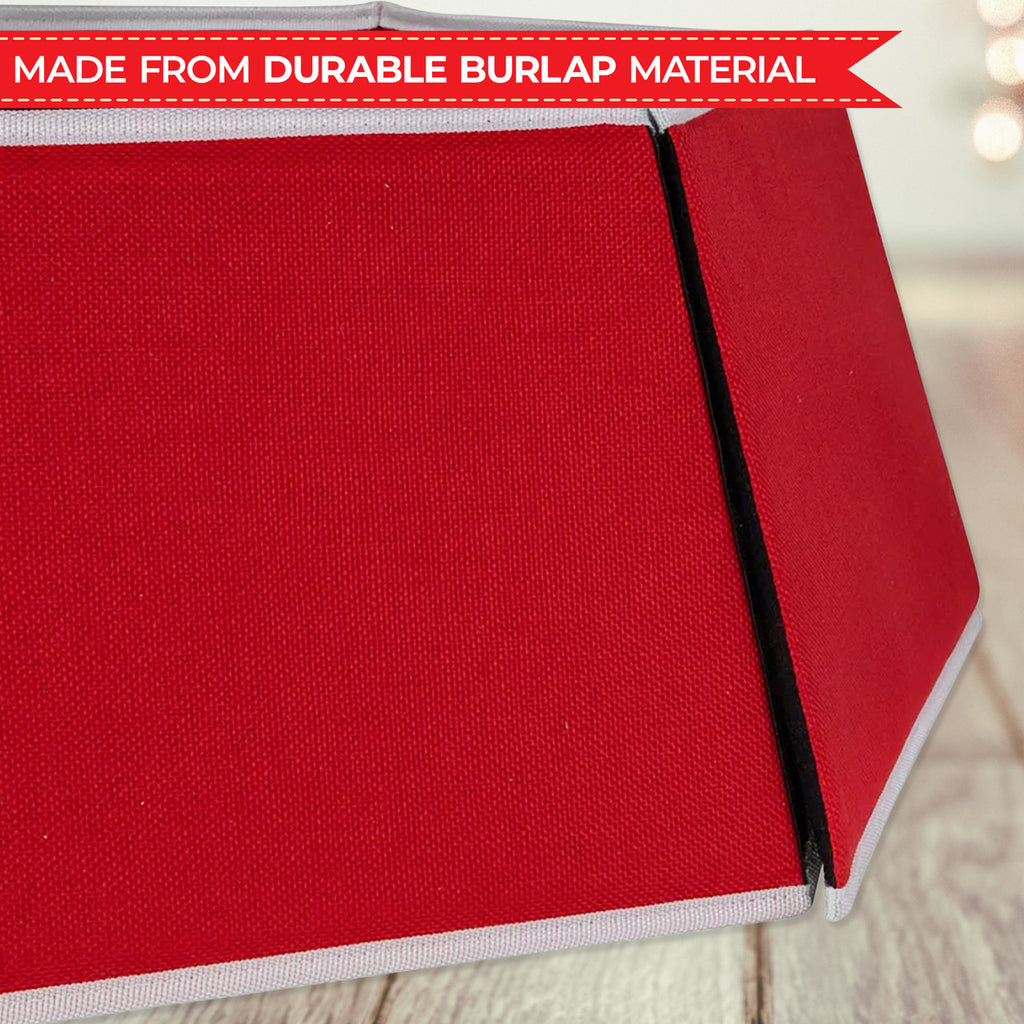 Christmas Tree Skirt Base Cover - Red