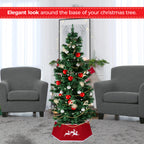 Christmas Tree Skirt Base Cover - Red